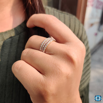 Diamondrensu wedding band in a full eternity ring style.