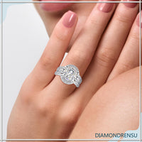 moissanite halo engagement rings - diamondrensu