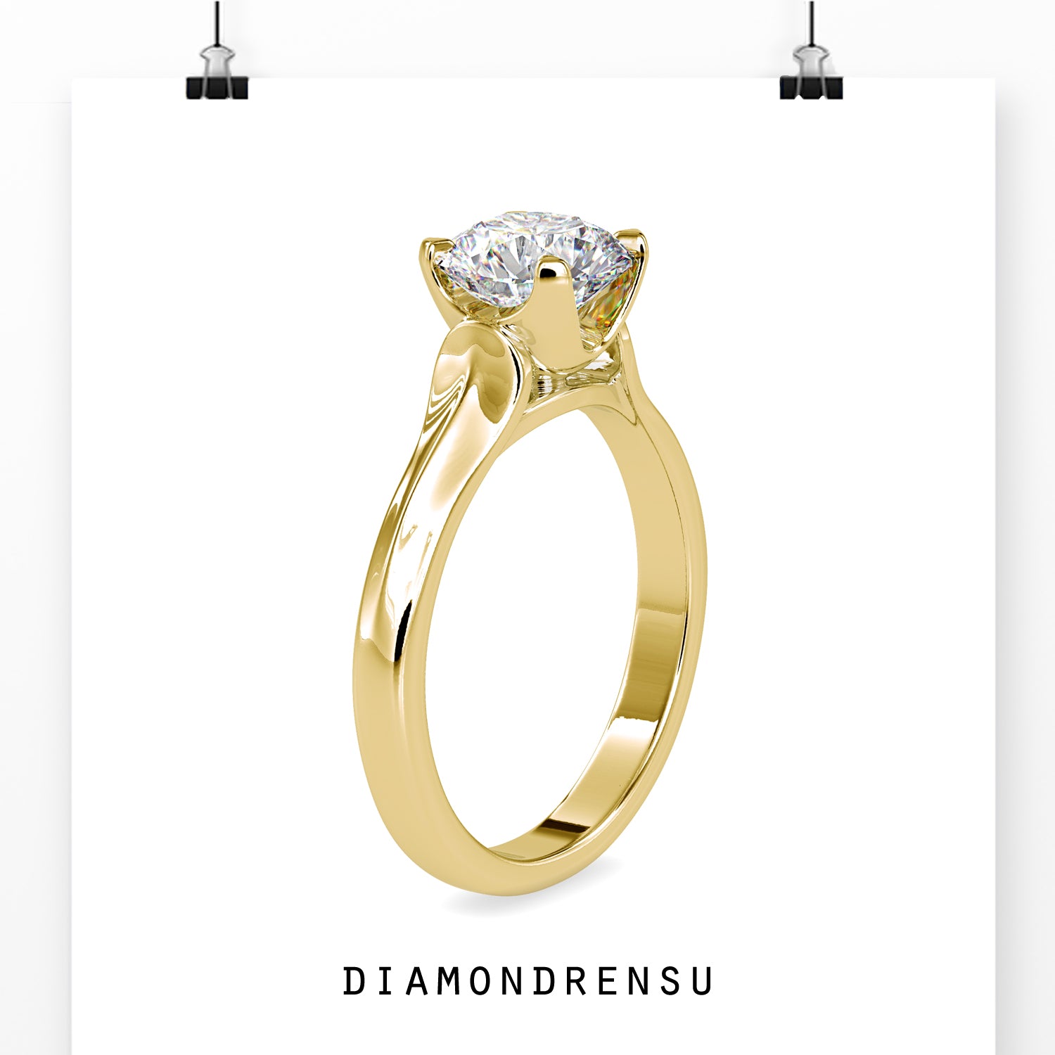 round solitaire engagement ring - diamondrensu