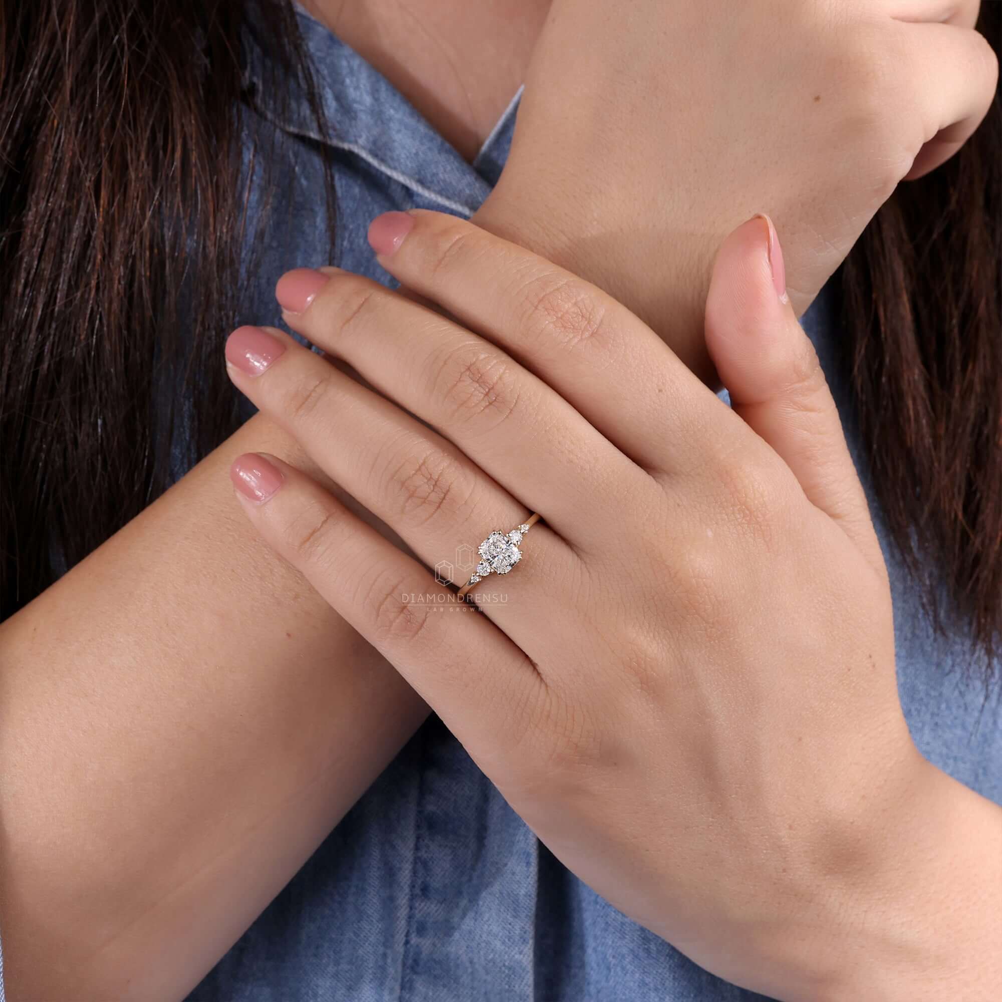 1 Ct Pear Shape Diamond Engagement Ring Lab Grown 14k White Gold – Bliss  Diamond