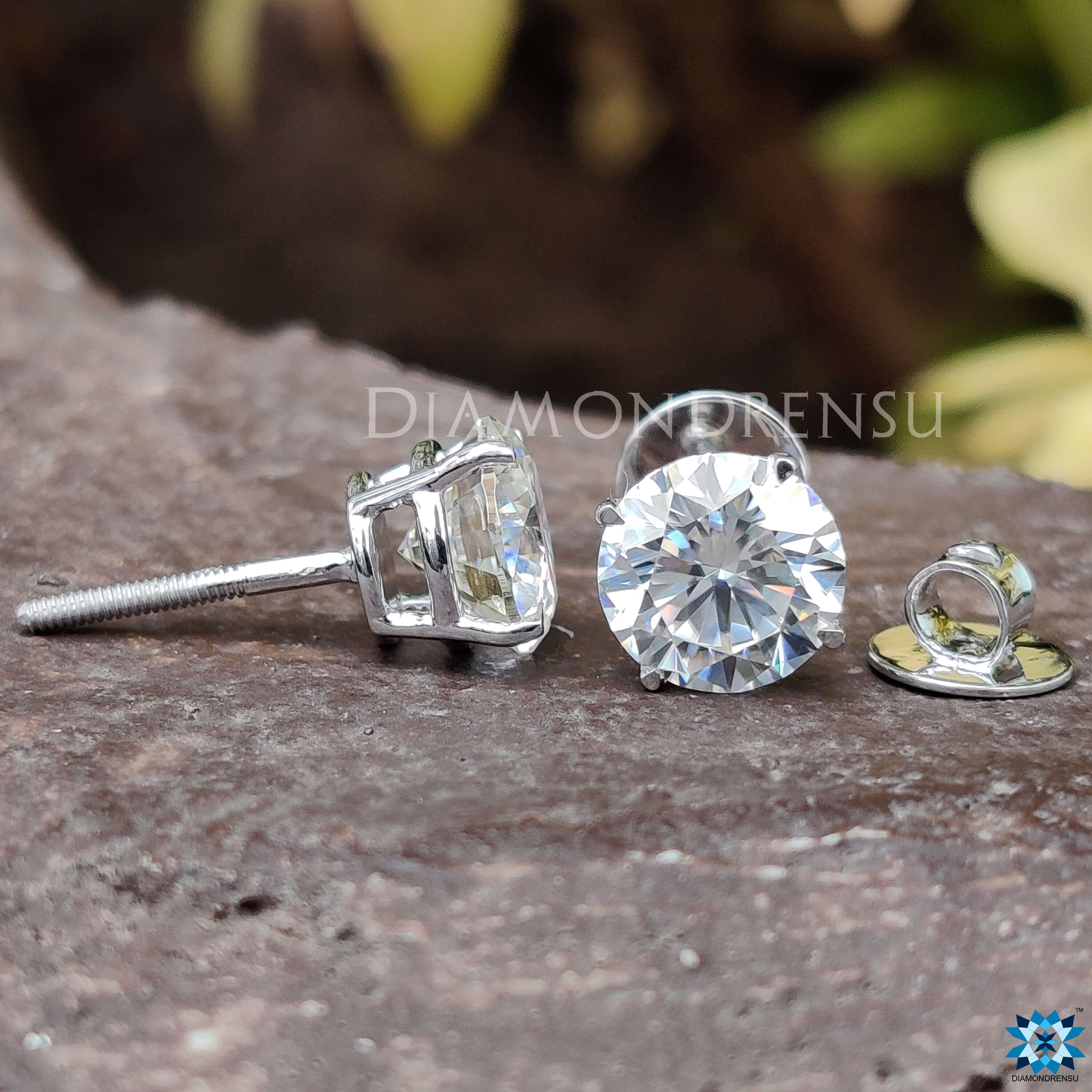 moissanite diamond earrings