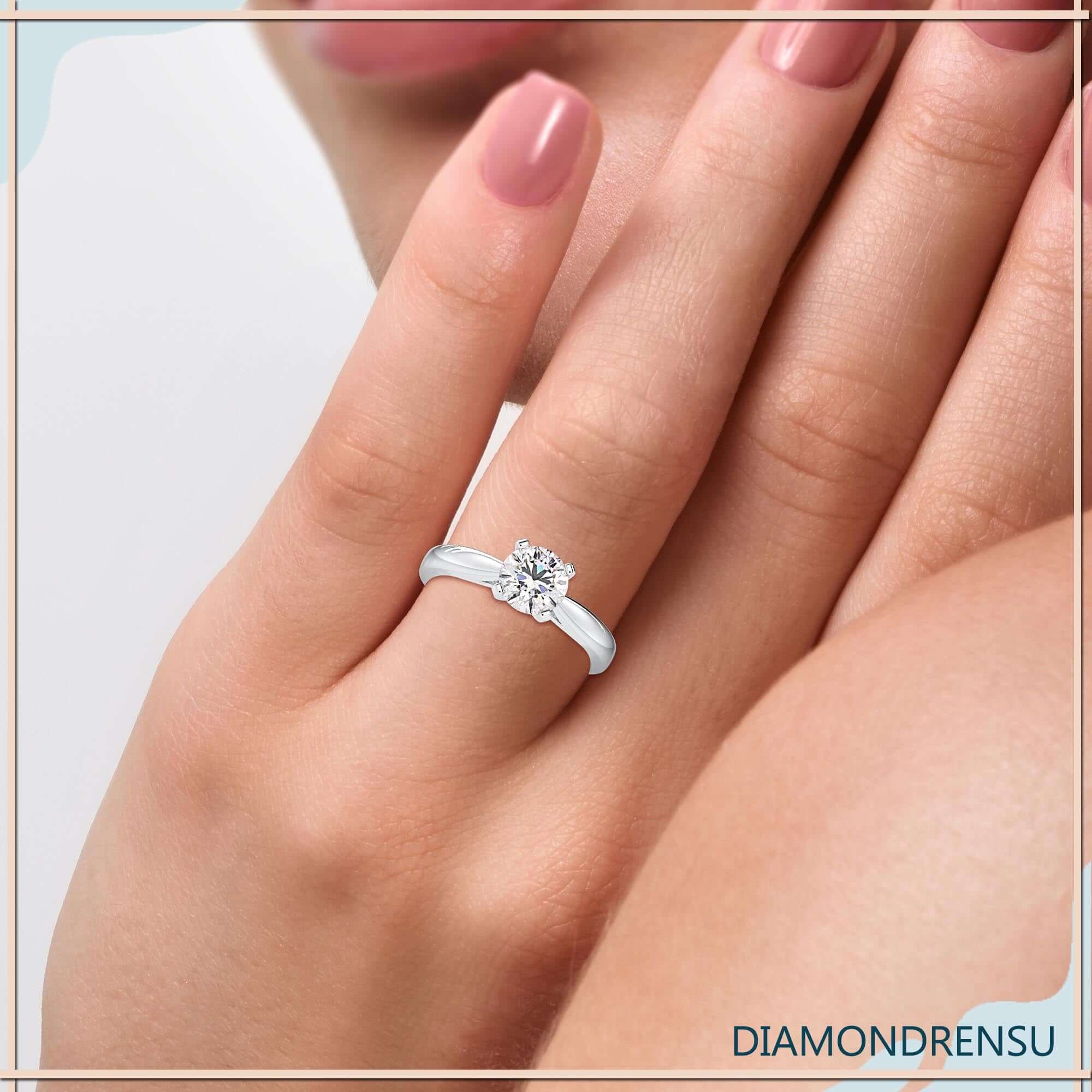 round solitaire engagement ring - diamondrensu