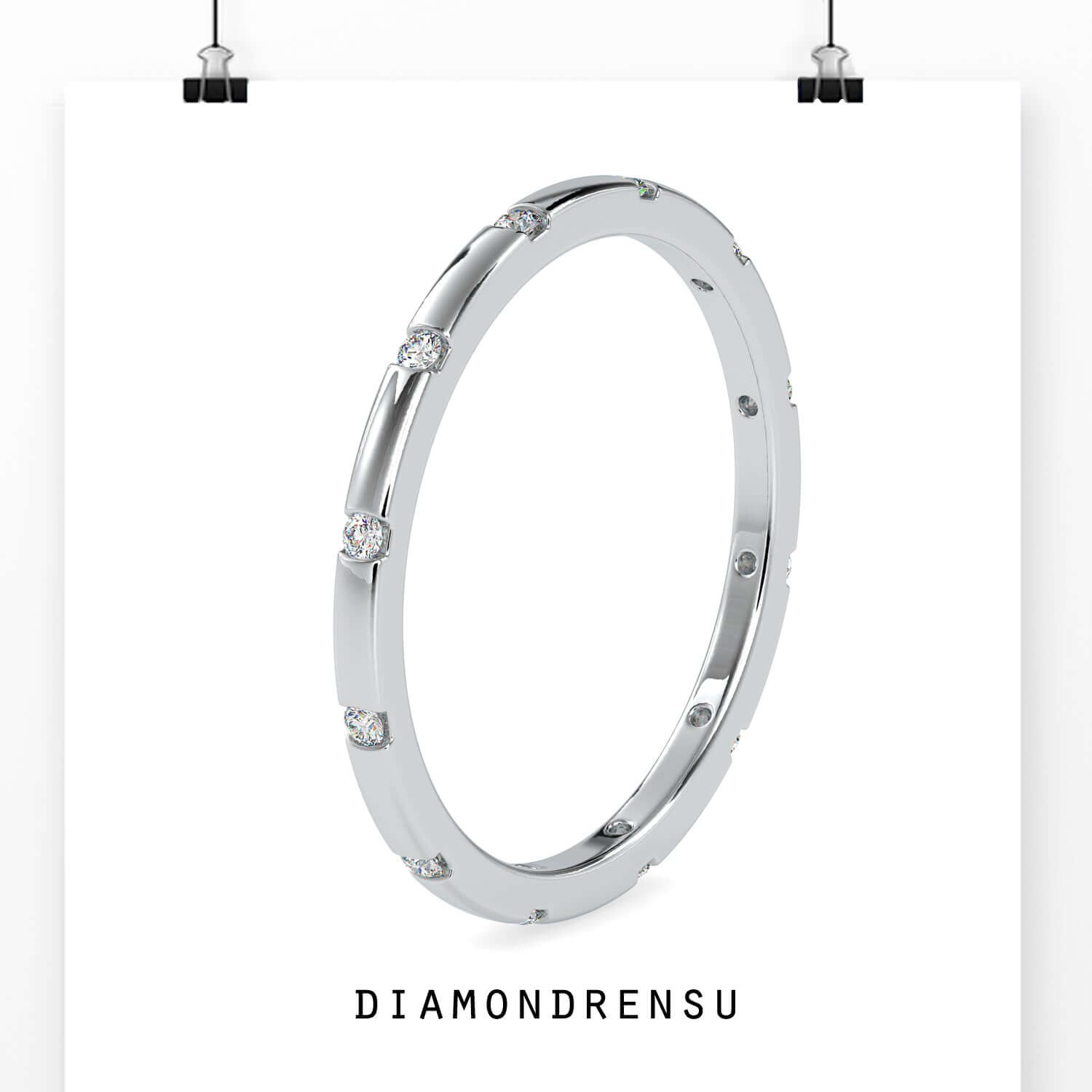 moissanite eternity ring - diamondrensu