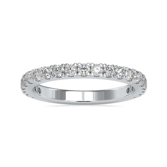 Brilliant cut diamond pave band crafted from gold for a luxurious look.
