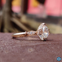 vintage style moissanite engagement rings