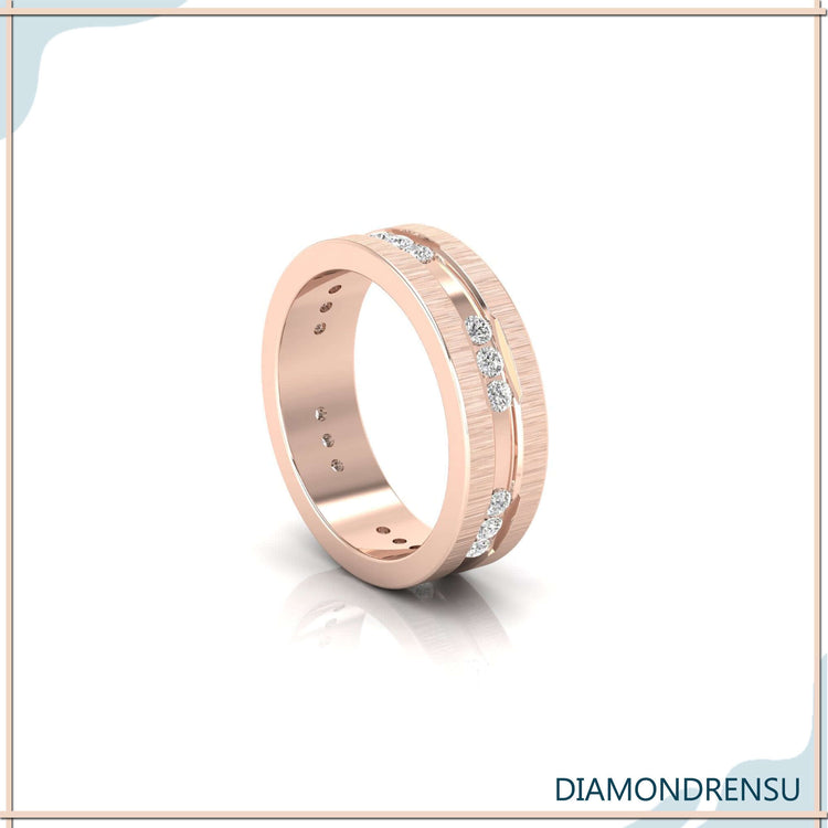 Men's double band wedding ring for a bold look.
