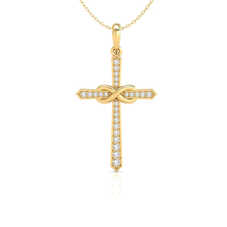 The cross pendant necklace adds a meaningful touch to any look.
