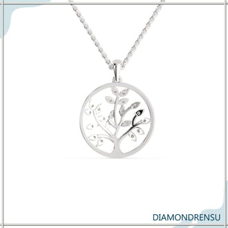 The gold tree of life pendant adds elegance and meaning.
