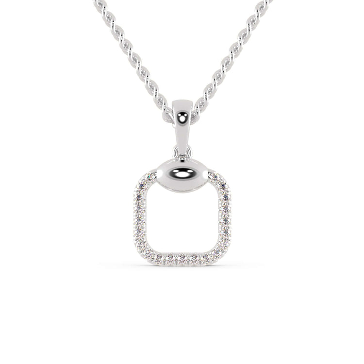 The bail on pendant securely holds it in place on the chain.
