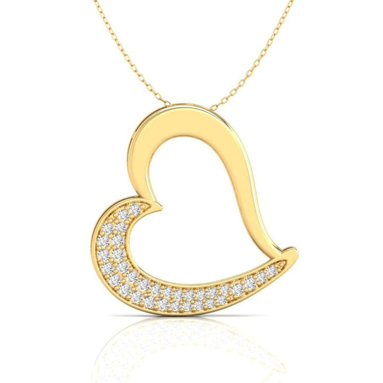 The heart shape pendant offers a sweet and elegant design.

