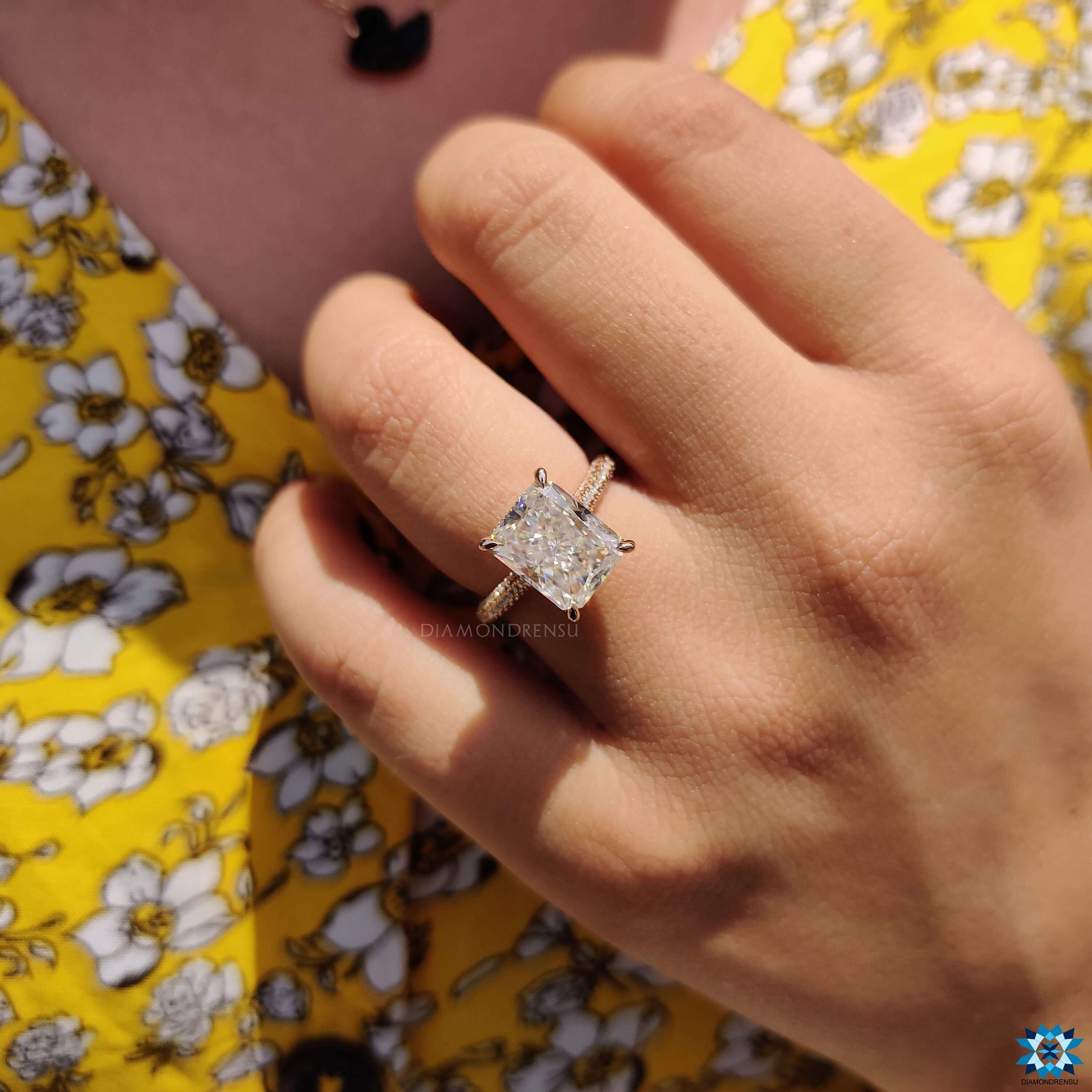 rose gold engagement ring - diamondrensu