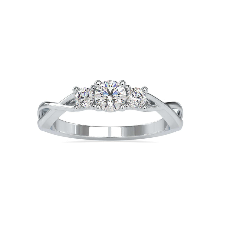 3 stone ring settings with Lab Grown Diamonds and handmade jewelry design.
