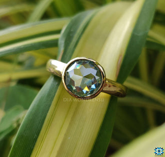 Round bezel set engagement ring perfect for your special day.