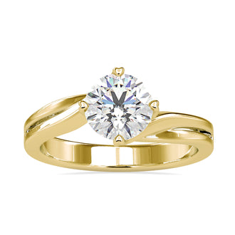 2 carat round solitaire diamond ring offering bold elegance.
