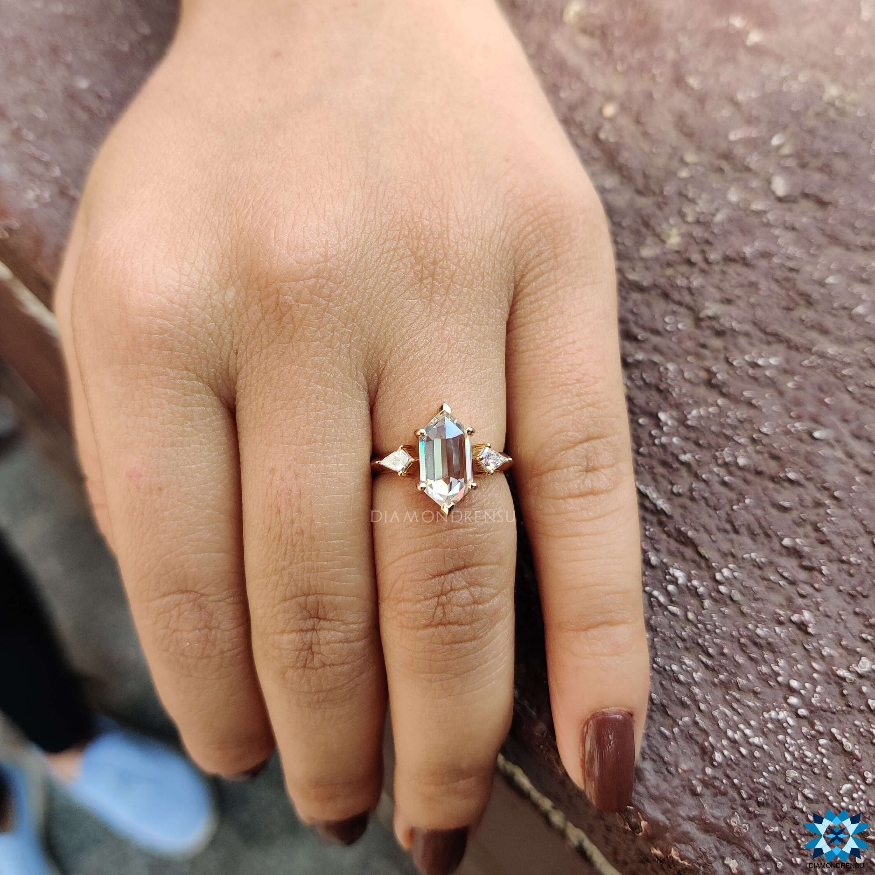 customized moissanite engagement ring