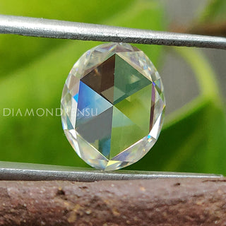 Oval Rose Cut Moissanite in 2.36 carat Moissanite used for engagement rings from Diamondrensu Moissanite.
