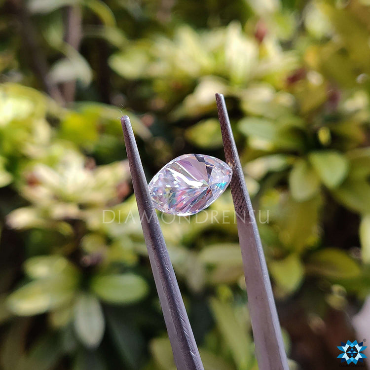 Antique Moval Cut Moissanite styled for vintage-inspired pendant jewelry.