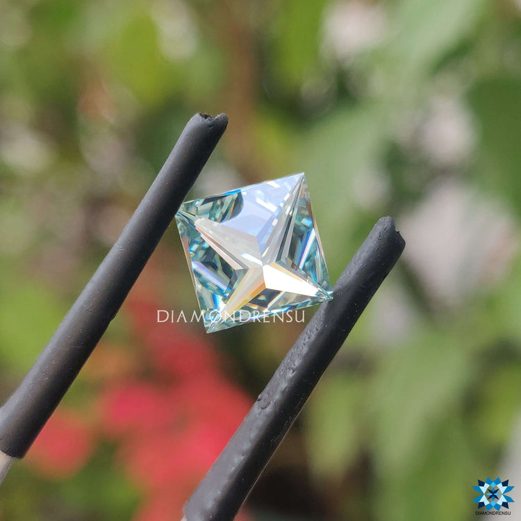 1.75 carat moissanite featured in princess cut and moissanite loose stone formats.
