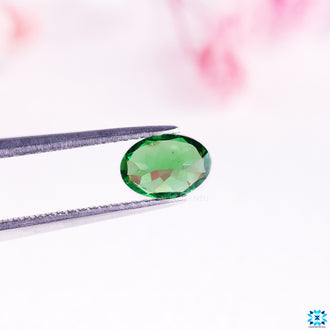 January birthstone shown as natural gemstone.
