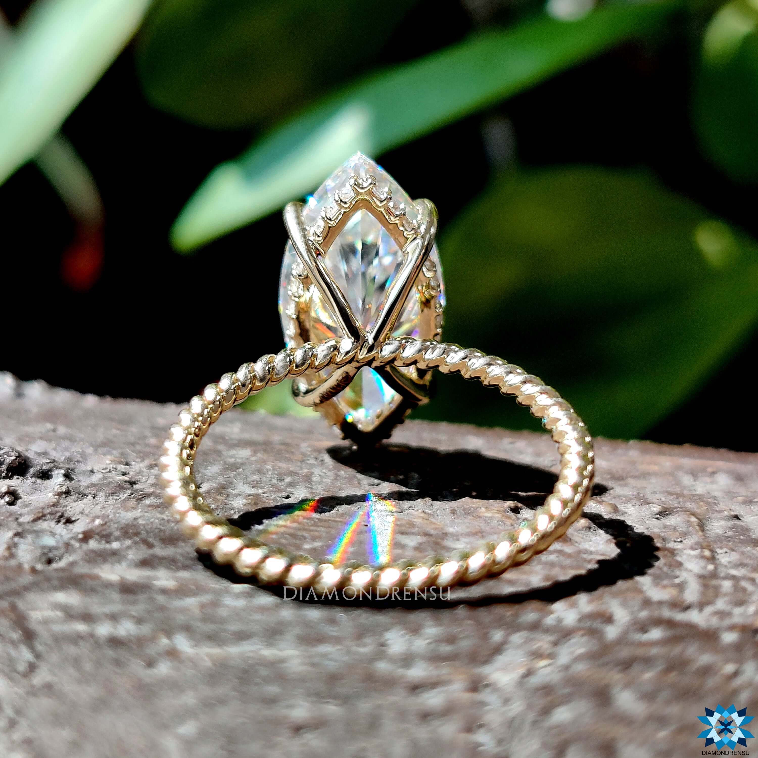 Hidden Halo and Diamond Bridge Ring  Marquise diamond ring, Rings,  Engagement rings
