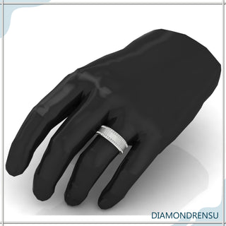 Channel set wedding band for men with diamonds
