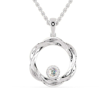 The twisted pendant adds a modern, sleek design.
