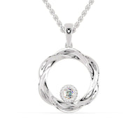 The twisted pendant adds a modern, sleek design.
