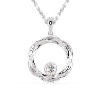 The twisted pendant adds a modern, sleek design.
