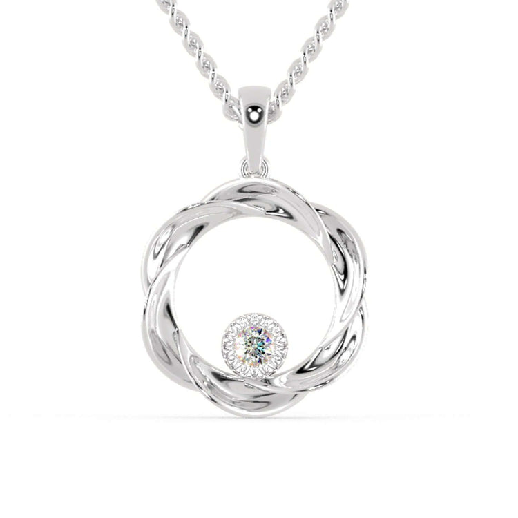 The twisted pendant adds a modern, sleek design.
