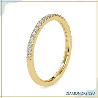 Ring guard wedding ring in rose gold, enhances any engagement ring
