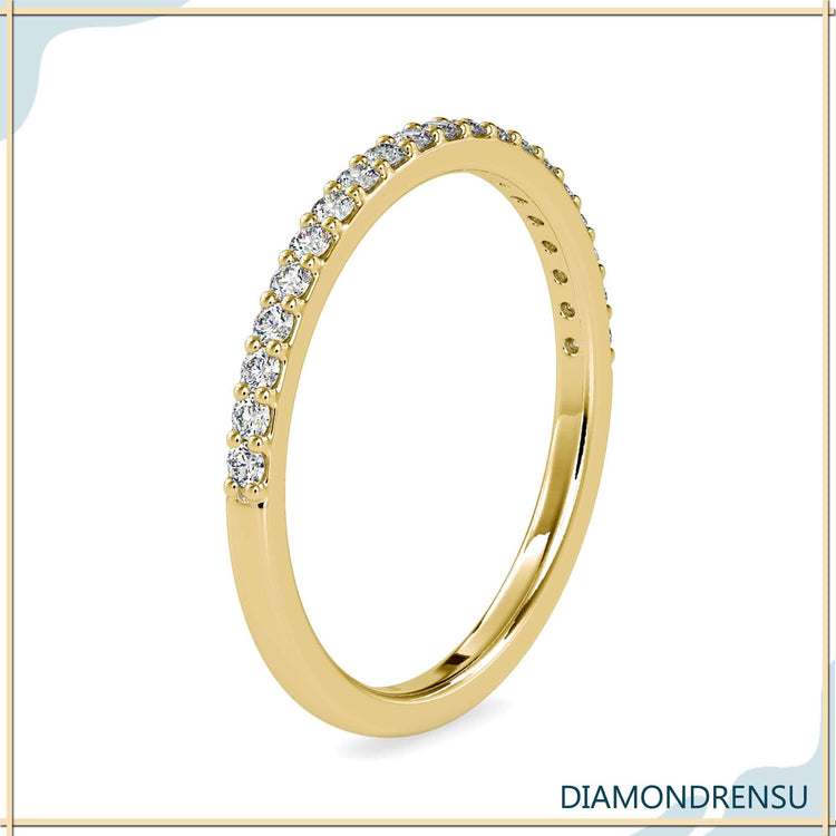 Ring guard wedding ring in rose gold, enhances any engagement ring
