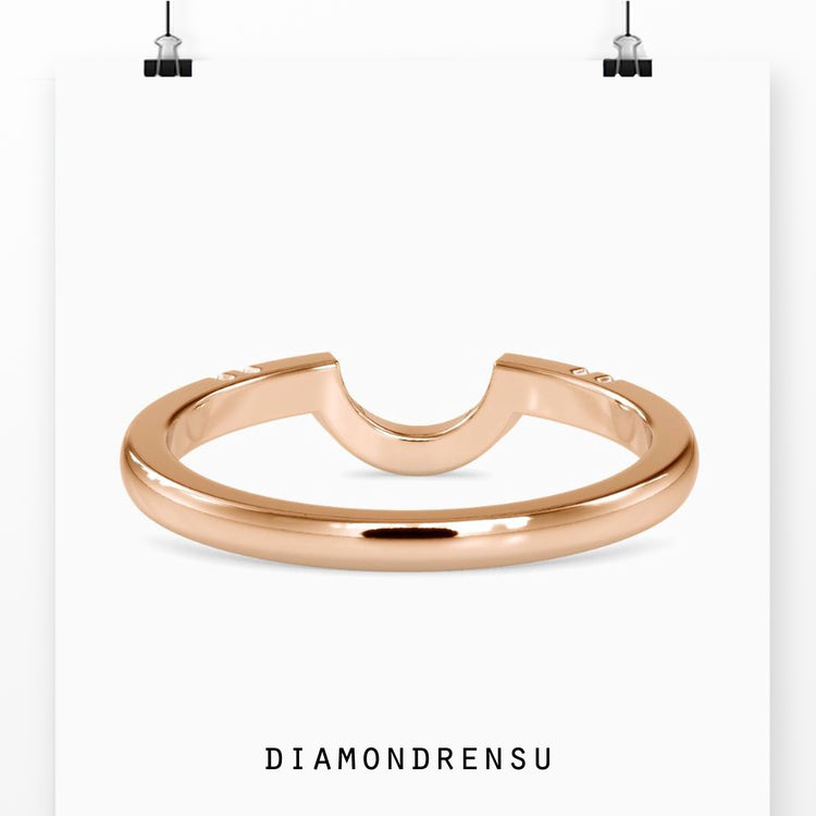 Diamondrensu wedding band with a lab grown diamond, IGI certified
