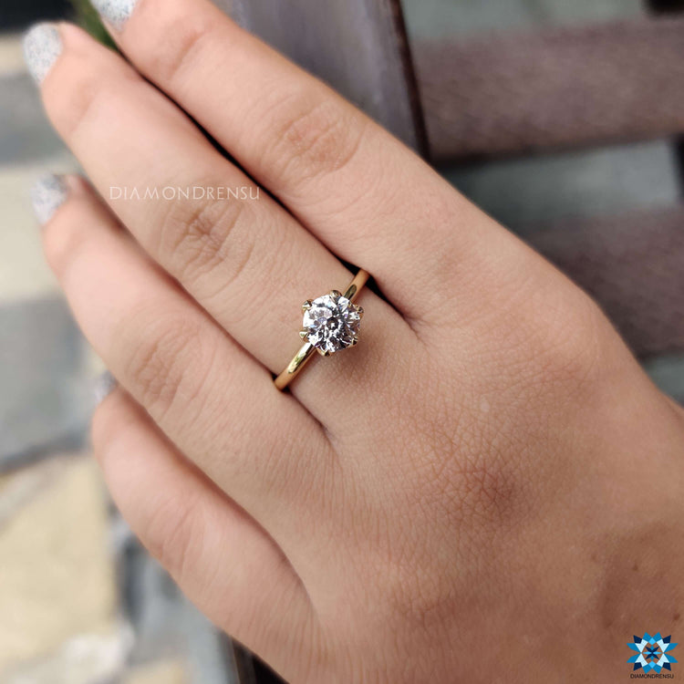 A solitaire moissanite ring with unmatched brilliance, designed for the modern romantic.