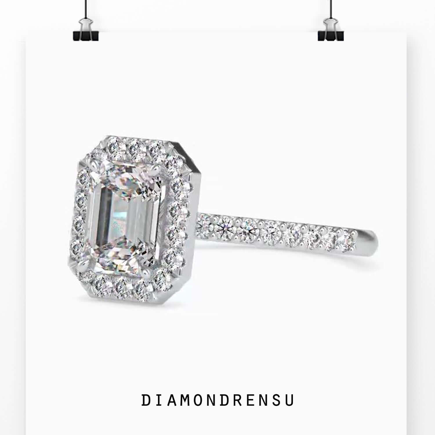 white gold engagement ring - diamondrensu