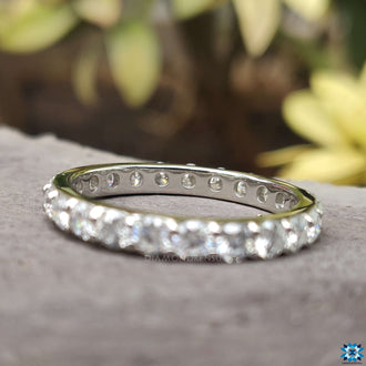 Moissanite eternity band perfect for everlasting love.