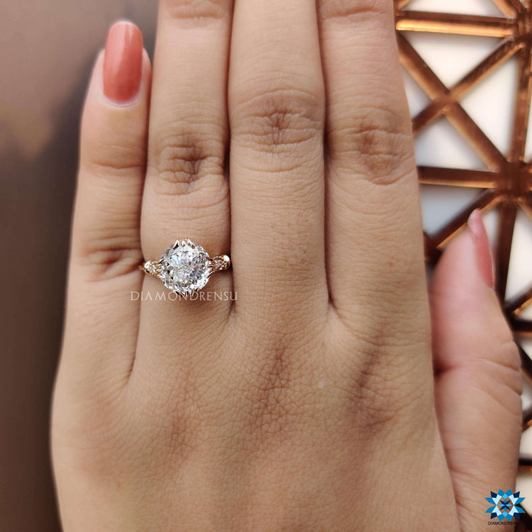 unique moissanite engagement ring